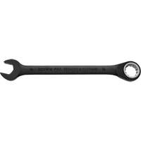 Metric Spline Combination Reversible Ratcheting Wrench, Black/Chrome Finish Absolute Business Supply