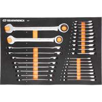 Jeu d'outils m&eacute;triques pour m&eacute;canicien MEGAMOD dans des plateaux en mousse modulaire avec armoire roulante &agrave; outils, 358 morcea Absolute Business Supply