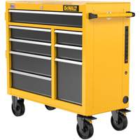 Postes de travail industriel mobile, 8 tiroirs, 40" la x Jaune Absolute Business Supply