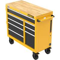 Postes de travail industriel mobile, 8 tiroirs, 40" la x Jaune Absolute Business Supply