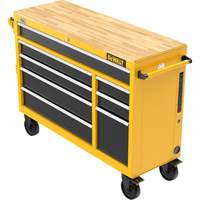 Postes de travail industriel mobile, 8 tiroirs, 52" la x Jaune Absolute Business Supply