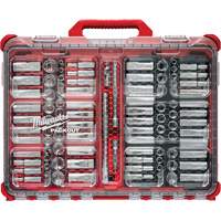 Jeu de cliquets et douilles m&eacute;triques/SAE avec organisateur PACKOUT &agrave; profil bas, 98 Mcx, Prise de 3/8" Absolute Business Supply