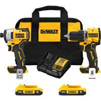 ATOMIC Brushless Compact Drill/Driver & Impact Driver Combo Kit, Lithium-Ion, 20 V Absolute Business Supply