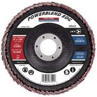 POWERBLEND EDG Curved Edge Flap Disc, 5" x 7/8", Type 27, CG60 Grit, Ceramic Absolute Business Supply