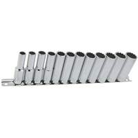 SS3812DM-12 12-Point Metric Socket Set, 12 Pcs, 3/8" Drive Size, Deep Absolute Business Supply