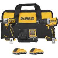 Ensemble 2 outils tournevis &agrave; chocs/perfomarteau XR avec bloc-piles POWERPACK, 20 V Absolute Business Supply