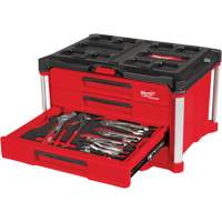 Ensemble de 64 outils &agrave; main avec boîte &agrave; outils PACKOUT &agrave; 4 tiroirs, 16-3/10" x 22-1/5" x 14-3/10", Noir/Rouge Absolute Business Supply