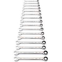 90-Tooth 12 Point Wrench Set, Ratcheting Combination, 16 Pieces, Metric Absolute Business Supply