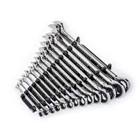 90-Tooth 12 Point SAE Wrench Set, Ratcheting Combination, 14 Pieces, Imperial Absolute Business Supply