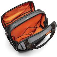 17" Tradesman Closed Top Tool Bag, Polyester, 3 Pockets, Black/Grey/Orange Absolute Business Supply