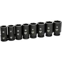Jeu de douilles SAE &agrave; 6 pans, 8 Mcx, Chocs, Prise de 3/4", Profond Absolute Business Supply