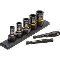 Jeu de douilles d'extraction SAE Bolt Biter, 7 Mcx, Chocs, Prise de 1/4"/3/8" Absolute Business Supply