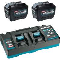 XGT Dual Port Rapid Charger Starter Kit with (2) 8 Ah Batteries, 40 V, Lithium-Ion Absolute Business Supply
