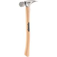 Titanium Milled Face Hammer with Curved Hickory Handle, 14 oz., Wood Handle, 18" L Absolute Business Supply