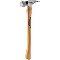 Titanium Smooth Face Hammer with Curved Hickory Handle, 14 oz., Wood Handle, 18" L Absolute Business Supply
