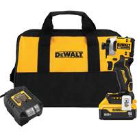 ATOMIC Brushless Cordless 3-Speed Impact Driver Kit, 1/4", 1825 in-lbs Max. Torque, 20 V, Lithium-Ion Absolute Business Supply
