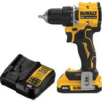 ATOMIC COMPACT SERIES Brushless Cordless Drill/Driver Kit, Lithium-Ion, 20 V, 1/2" Chuck Absolute Business Supply