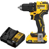 Brushless Cordless Drill/Driver Kit, Lithium-Ion, 20 V, 1/2" Chuck Absolute Business Supply