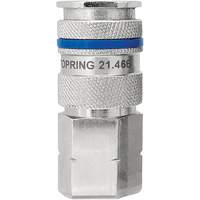 QUIKSILVER Industrial Quick Coupler, Nickel Plated Brass, 3/8", Female NPT, 435 PSI Absolute Business Supply