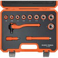 Insulated Ratchet & Socket Set with Case, 1000 V, 12 Pcs Absolute Business Supply