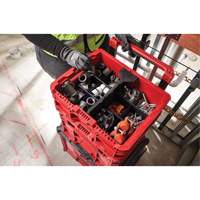 Bac &agrave; profil bas PACKOUT, 15" x 18-5/8" x 6-5/8", Noir/Rouge Absolute Business Supply