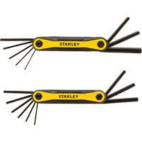 2-Piece Durable Folding Hex Keys, 8 Pcs., Metric & Imperial Absolute Business Supply