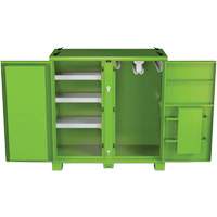 Armoire de rangement d'&eacute;PI sur place, Acier, Vert lime haute visibilit&eacute; Absolute Business Supply