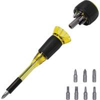 8-in-1 Tru-Grip Screwdriver with Stubby, 6-57/100" L, Plastic Handle Absolute Business Supply