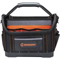 Sac ouvert de 14" pour outils d'ouvrier, 1680 Denier/Polyester, 25 pochettes, Noir/Gris/Orange Absolute Business Supply