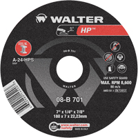 HP Depressed Center Grinding Wheel, 7" x 1/4", 7/8" Arbor, Type 28 Absolute Business Supply