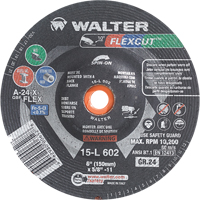 Flexcut Depressed Centre Grinding Wheels, 6", 24 Grit, Aluminum Oxide, 5/8"-11, 10200 RPM, Type 29 Absolute Business Supply