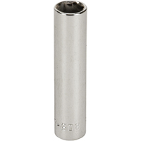 Socket, 8 mm, 1/4" Drive, 6 Points, Deep Absolute Business Supply