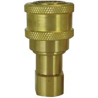 Hydraulic Quick Coupler - Brass Manual Coupler, Brass/Stainless Steel Absolute Business Supply