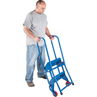 Portable Folding Ladder, 2 Steps, Perforated, 20" High Absolute Business Supply