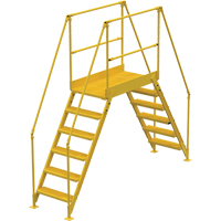 Crossover Ladder, 116" Overall Span, 60" H x 48" D, 24" Step Width Absolute Business Supply