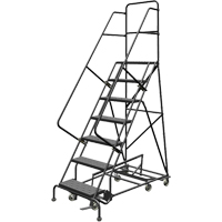 &eacute;chelles roulantes multidirectionnelles, 7 marches, Largeur de la marche 24", Hauteur de la plateforme 70", Acier Absolute Business Supply
