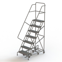 &eacute;chelles roulantes multidirectionnelles, 7 marches, Largeur de la marche 24", Hauteur de la plateforme 70", Acier Absolute Business Supply