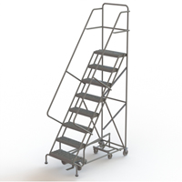&eacute;chelles roulantes multidirectionnelles, 8 marches, Largeur de la marche 24", Hauteur de la plateforme 80", Acier Absolute Business Supply