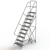 &eacute;chelles roulantes multidirectionnelles, 10 marches, Largeur de la marche 24", Hauteur de la plateforme 100", Acier Absolute Business Supply