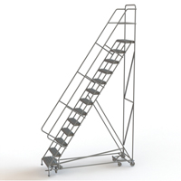 &eacute;chelles roulantes multidirectionnelles, 13 marches, Largeur de la marche 24", Hauteur de la plateforme 130", Acier Absolute Business Supply