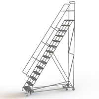 &eacute;chelles roulantes multidirectionnelles, 14 marches, Largeur de la marche 24", Hauteur de la plateforme 140", Acier Absolute Business Supply