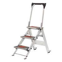 Escabeau de s&eacute;curit&eacute; a/barre & plateau, 2,2', Aluminium, Capacit&eacute; 300 lb, Type 1A Absolute Business Supply