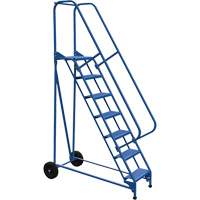 Roll-A-Fold Ladder, 7 Steps, Perforated, 70" High Absolute Business Supply
