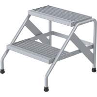 Escabeau en aluminium, 2 marche(s), 22-13/16" la x 24-9/16" lo x 20" h, Capacit&eacute; 500 lb Absolute Business Supply
