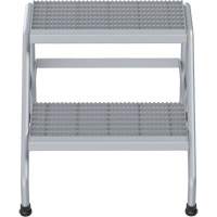 Escabeau en aluminium, 2 marche(s), 22-13/16" la x 24-9/16" lo x 20" h, Capacit&eacute; 500 lb Absolute Business Supply