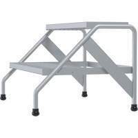 Escabeau en aluminium, 2 marche(s), 32-13/16" la x 24-9/16" lo x 20" h, Capacit&eacute; 500 lb Absolute Business Supply