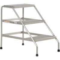 Escabeau en aluminium, 3 marche(s), 22-13/16" la x 34-9/16" lo x 30" h, Capacit&eacute; 500 lb Absolute Business Supply