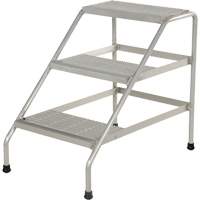 Escabeau en aluminium, 3 marche(s), 22-13/16" la x 34-9/16" lo x 30" h, Capacit&eacute; 500 lb Absolute Business Supply