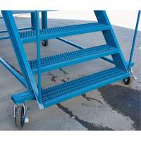 Snow Ladder, Steel, 10 Steps, 99" H, 85-1/2" D, 48" Step, Serrated Absolute Business Supply