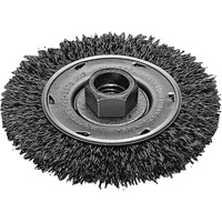 Disque m&eacute;tallique &agrave; fils torsad&eacute;s, Dia. 4", Fils 0,02", Arbre 5/8"-11, Acier inoxydable Absolute Business Supply